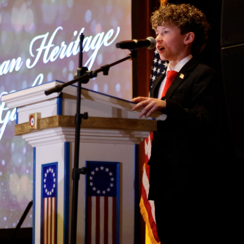 youth civics education Jace speaks at event