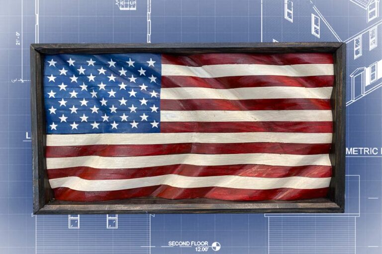 Blueprints of Liberty flag